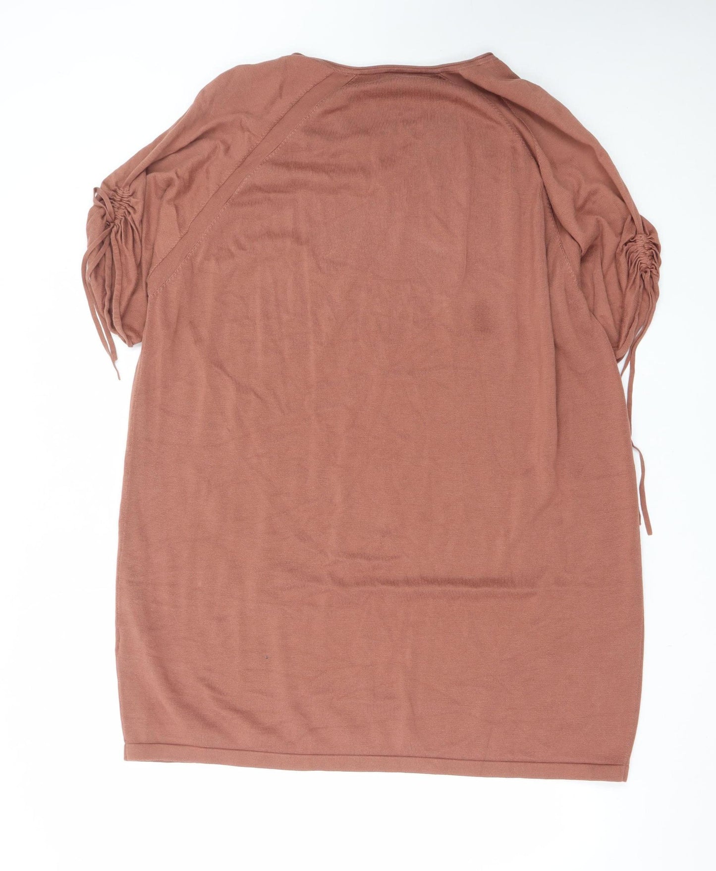 Poetry Women’s Brown Cotton V-Neck Shift Dress Size 18