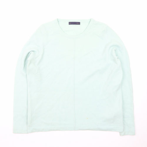 Marks and Spencer Women Green Cashmere Crew Neck Jumper Size 14