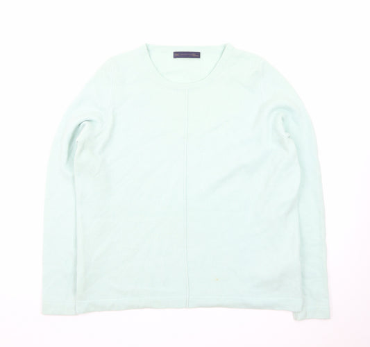 Marks and Spencer Women Green Cashmere Crew Neck Jumper Size 14