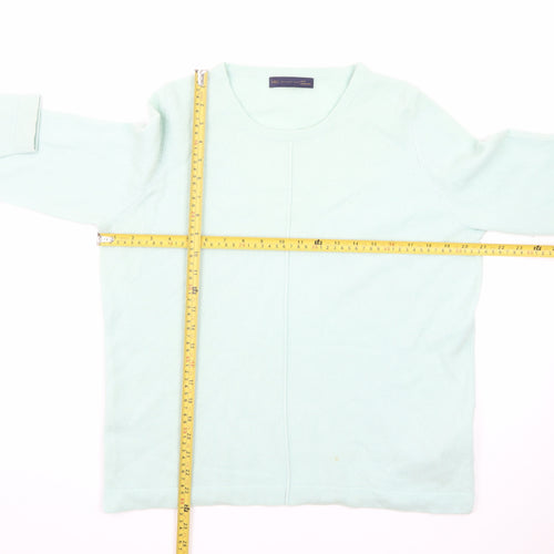 Marks and Spencer Women Green Cashmere Crew Neck Jumper Size 14