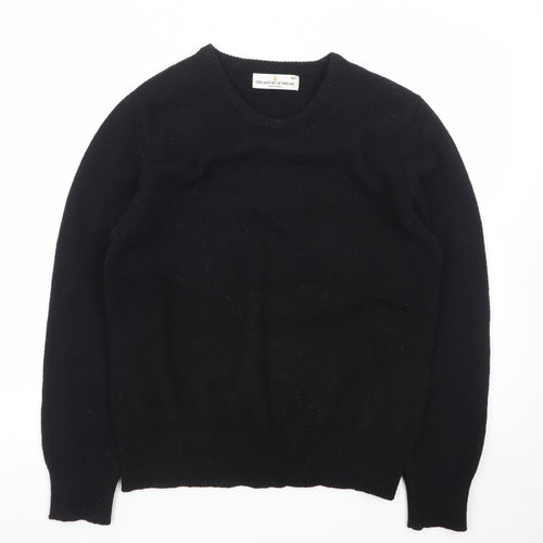 The House of Bruar Mens Black XS Lambswool Crew Neck Jumper