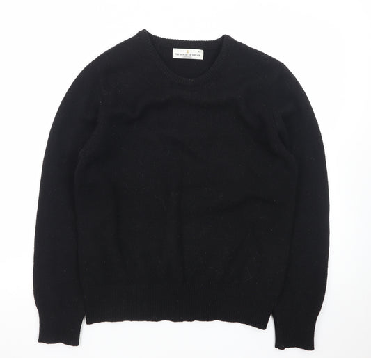 The House of Bruar Mens Black XS Lambswool Crew Neck Jumper
