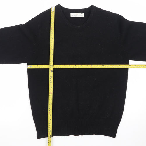 The House of Bruar Mens Black XS Lambswool Crew Neck Jumper