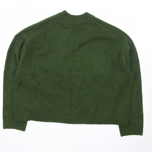 Uniqlo Womens Green Wool V-Neck Button Cardigan XL