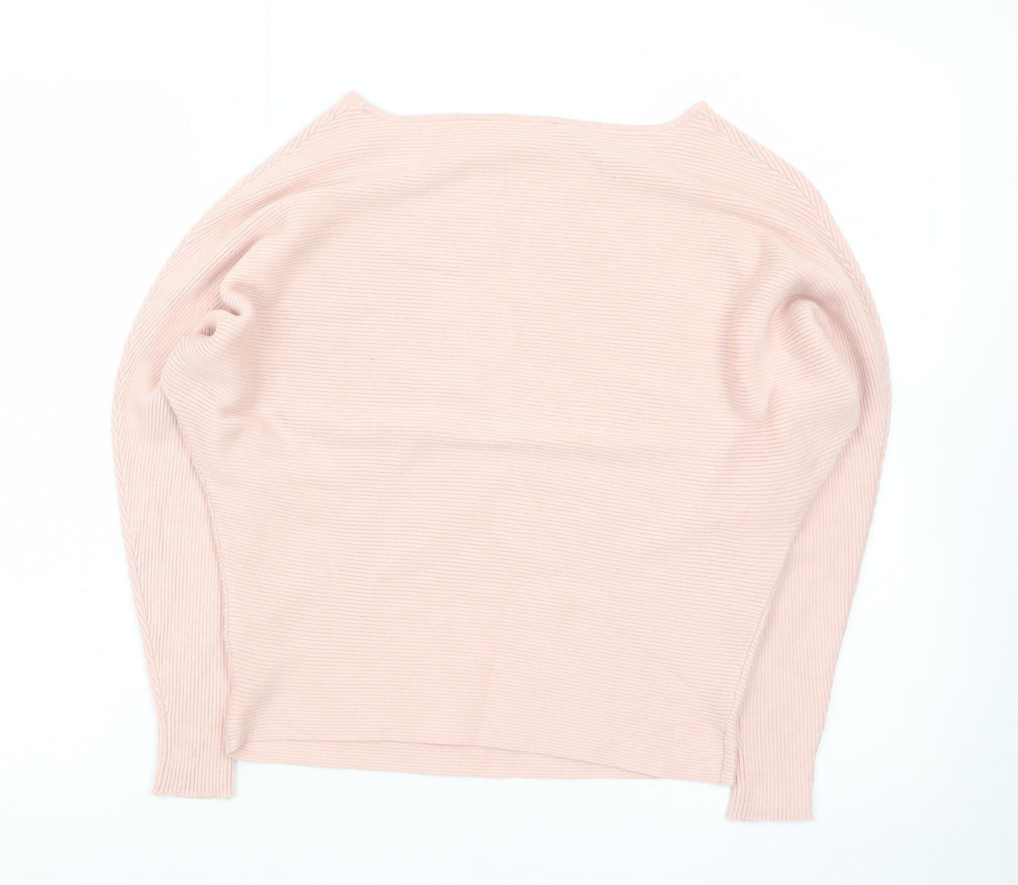 Principles Women Pink Boat Neck Long Sleeve Knit Jumper Medium