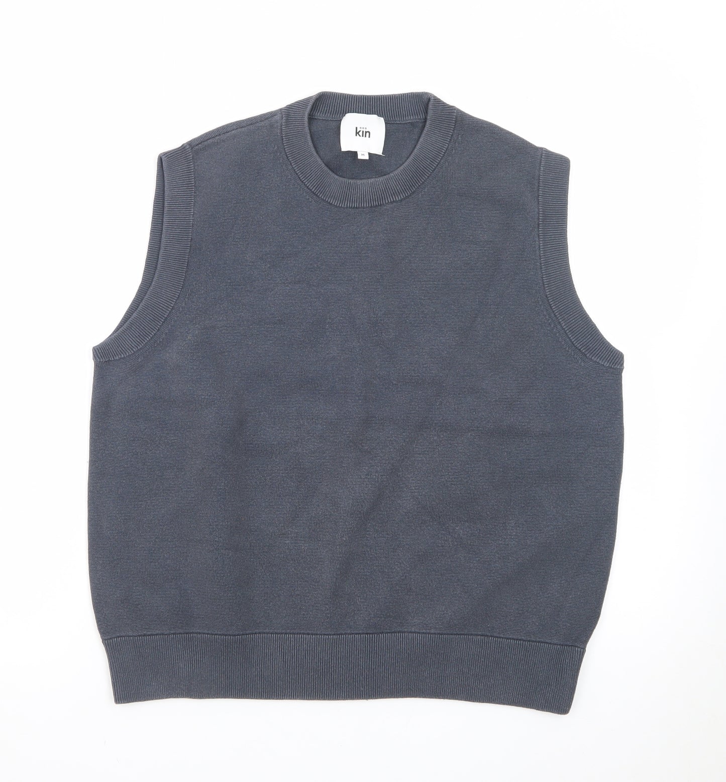 Kin Women’s Grey Sleeveless Knit Vest Jumper Size M