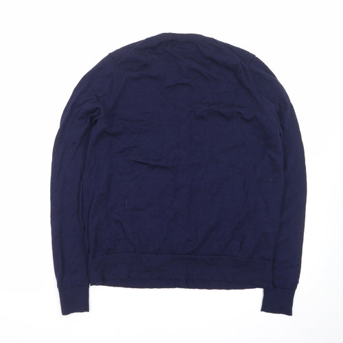 Marks and Spencer Women’s Blue Merino Wool Long Sleeve Cardigan Size 12