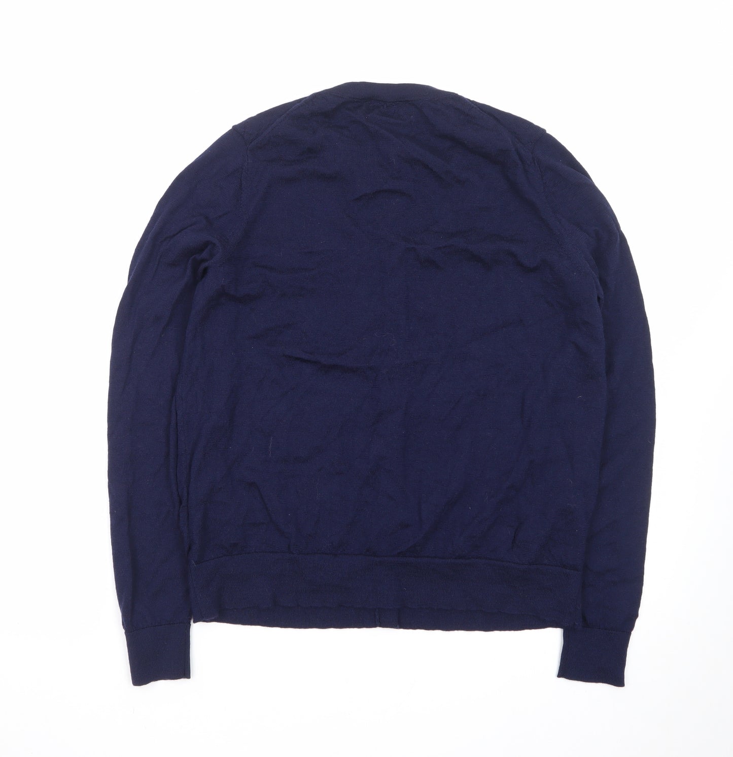 Marks and Spencer Women’s Blue Merino Wool Long Sleeve Cardigan Size 12
