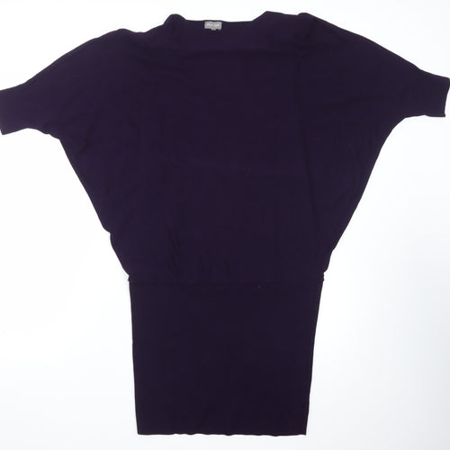 Phase Eight Women Purple Size 10 Knit Batwing Bodycon Dress