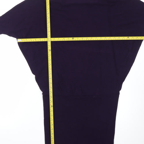 Phase Eight Women Purple Size 10 Knit Batwing Bodycon Dress