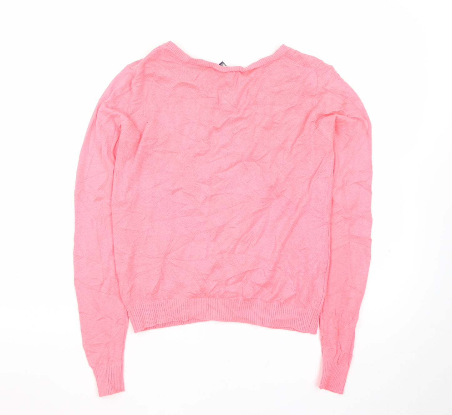 Joules Women Pink Cardigan Knit Long Sleeve UK 8 XS Button Front