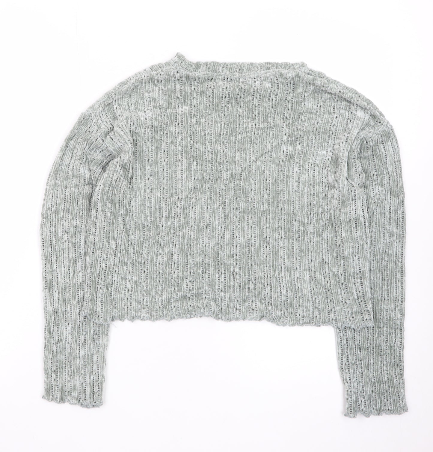 Bershka Womens Grey Knit Pullover Jumper Size XS