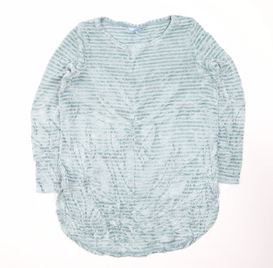 Next Women Blue Striped Long Sleeve Pullover Jumper Size 18