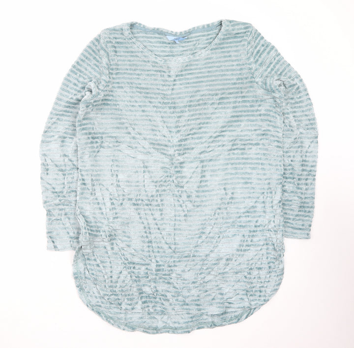 Next Women Blue Striped Long Sleeve Pullover Jumper Size 18