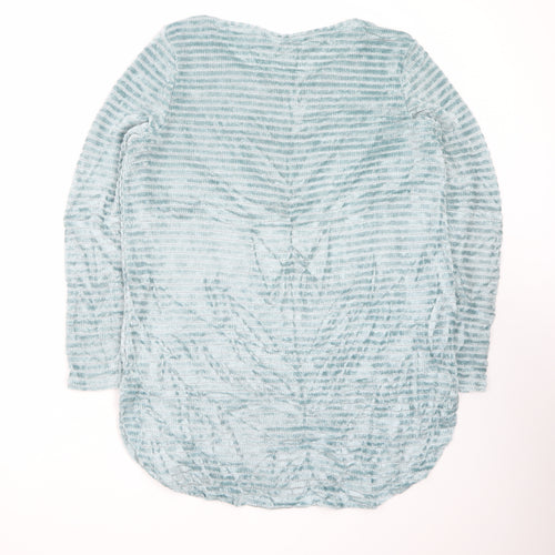 Next Women Blue Striped Long Sleeve Pullover Jumper Size 18