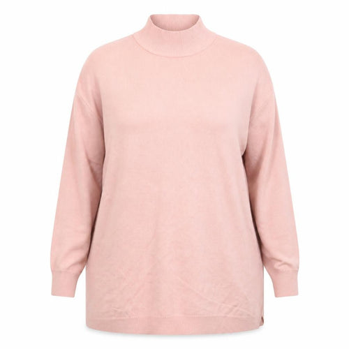 LCWModest Women's Pink Mock Neck Long Sleeve Tunic Jumper Size L