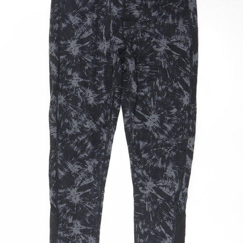 USA Pro Women's Black Tie Dye Ankle Leggings Size 14