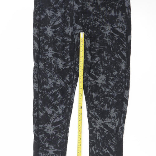 USA Pro Women's Black Tie Dye Ankle Leggings Size 14