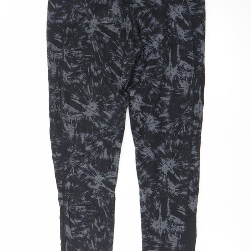 USA Pro Women's Black Tie Dye Ankle Leggings Size 14