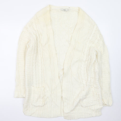 Next Women’s Ivory Cable Knit Long Sleeve Cardigan Size S
