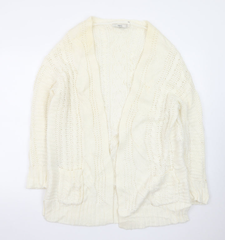 Next Women’s Ivory Cable Knit Long Sleeve Cardigan Size S