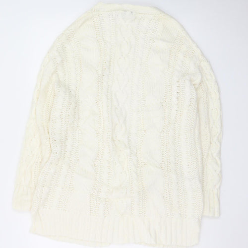 Next Women’s Ivory Cable Knit Long Sleeve Cardigan Size S