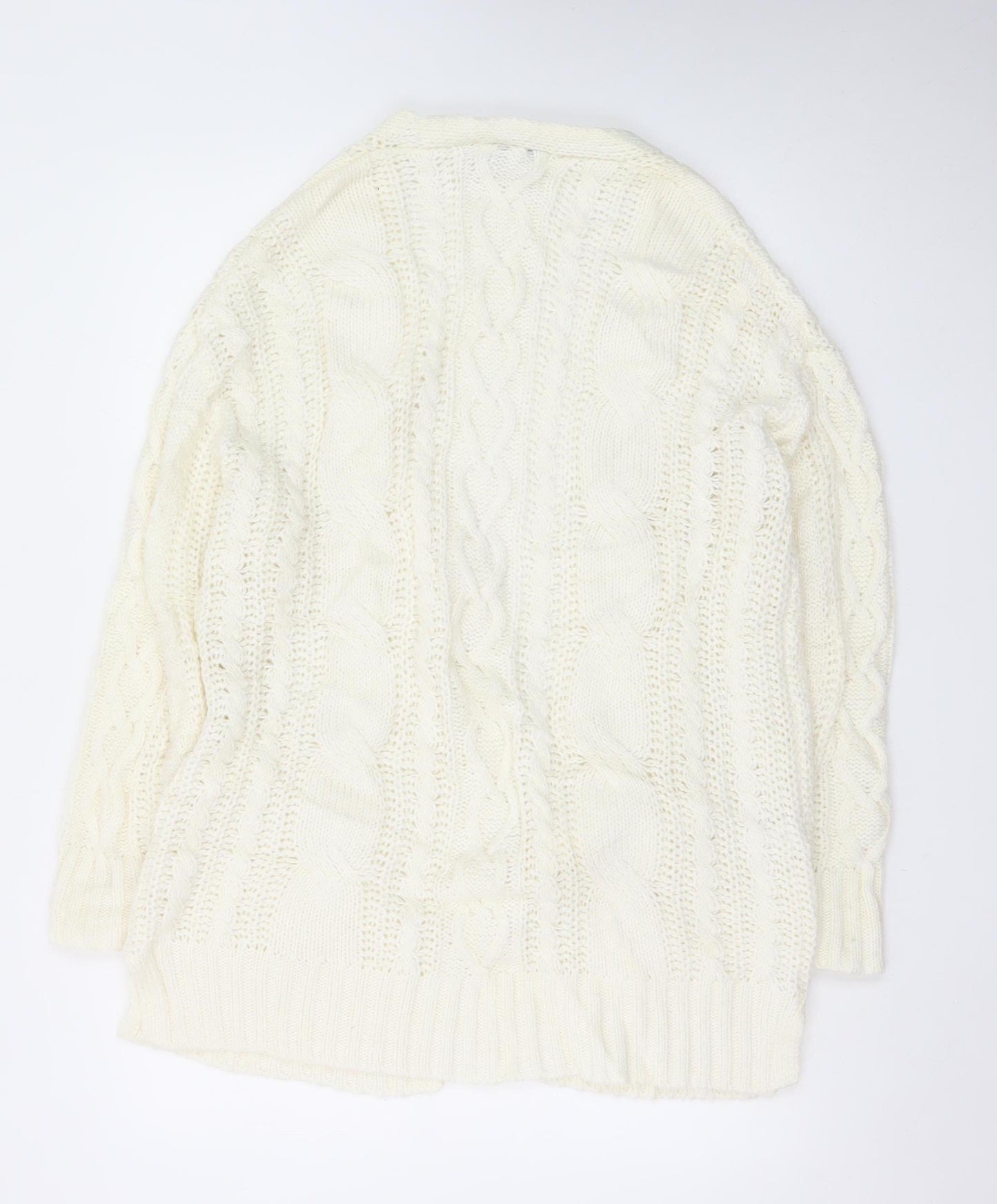 Next Women’s Ivory Cable Knit Long Sleeve Cardigan Size S