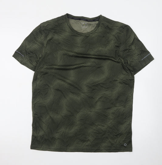 Marks and Spencer Goodmove Men’s Green Camouflage Sports T-Shirt L