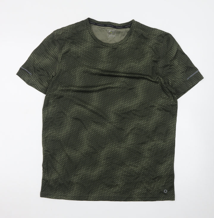 Marks and Spencer Goodmove Men’s Green Camouflage Sports T-Shirt L
