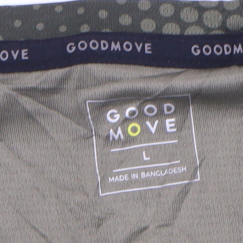 Marks and Spencer Goodmove Men’s Green Camouflage Sports T-Shirt L