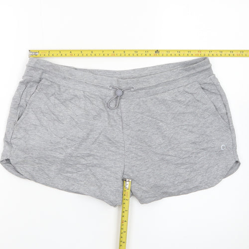 Marks and Spencer Women Grey Jersey Drawstring Shorts Size 14