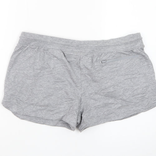 Marks and Spencer Women Grey Jersey Drawstring Shorts Size 14