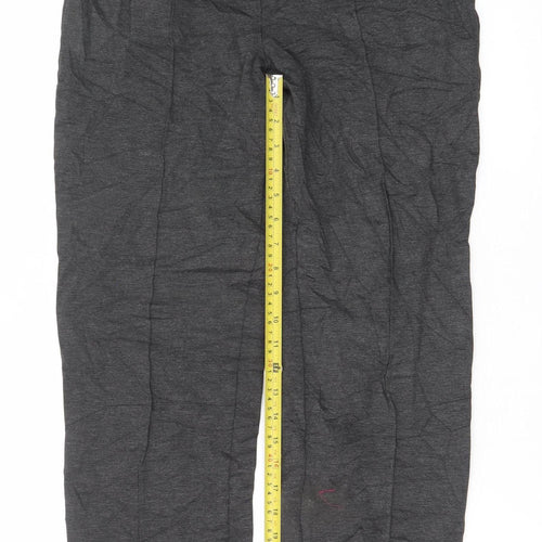 Marks and Spencer Women’s Grey Regular Fit Jersey Trousers Size 10