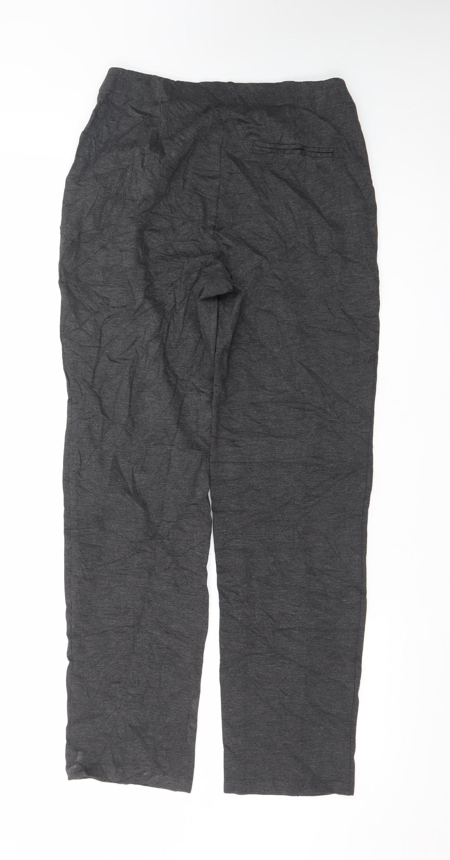 Marks and Spencer Women’s Grey Regular Fit Jersey Trousers Size 10