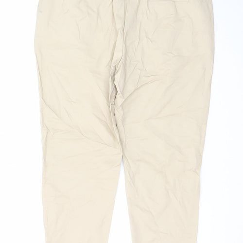 Marks and Spencer Women Beige Size 18 Ankle Slim Fit Stretch Trousers