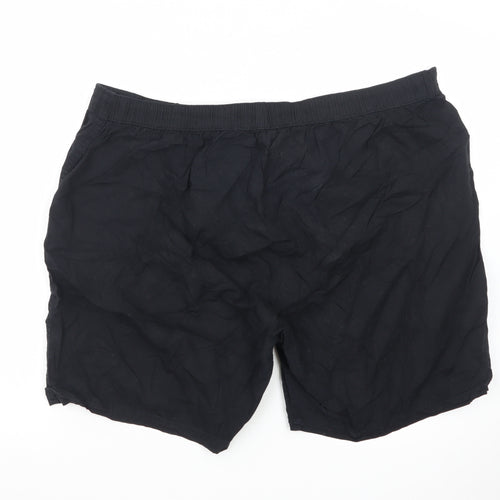 Bonmarché Women Black Embroidered Chino Shorts Size 20