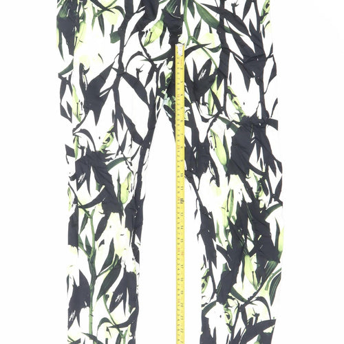 Reiss Women’s Multicoloured Floral Cropped Slim Trousers Size 8