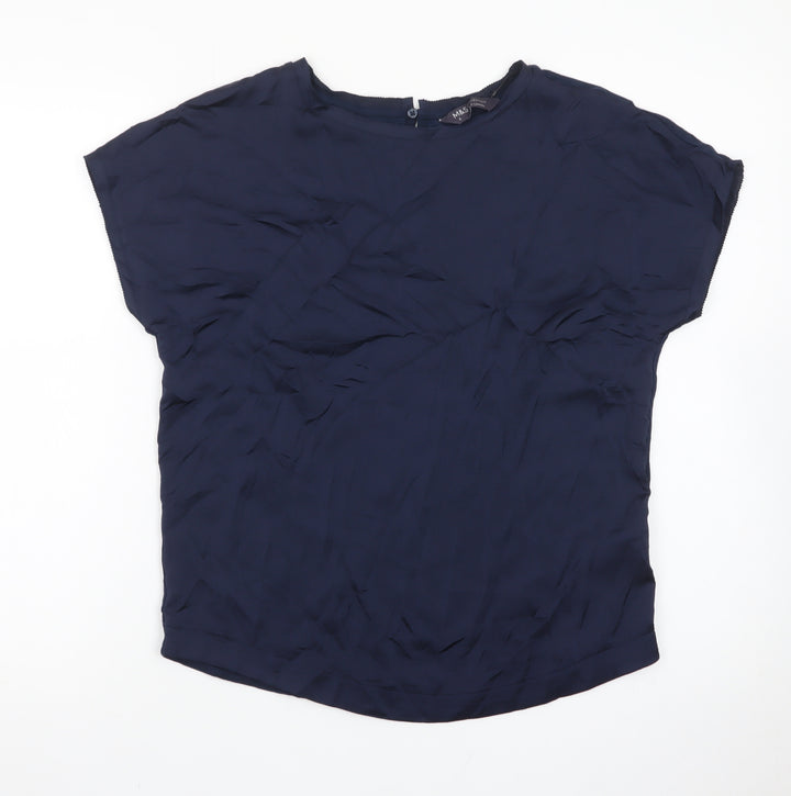 Marks and Spencer Women’s Blue Short Sleeve Basic Blouse Size 6