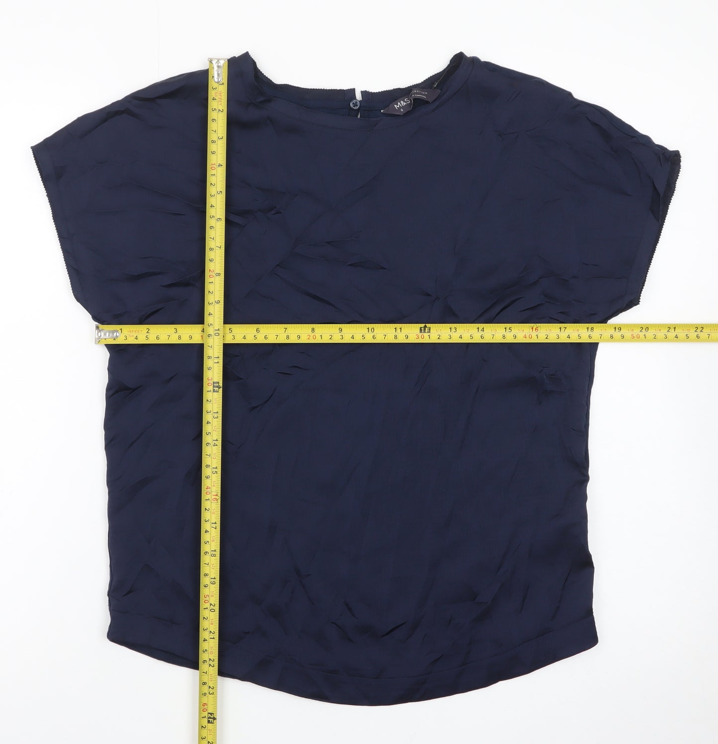 Marks and Spencer Women’s Blue Short Sleeve Basic Blouse Size 6