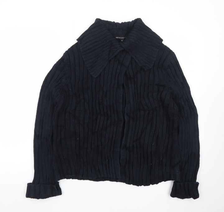 Marks and Spencer Womens Black Wool Blend Collared Cardigan XL