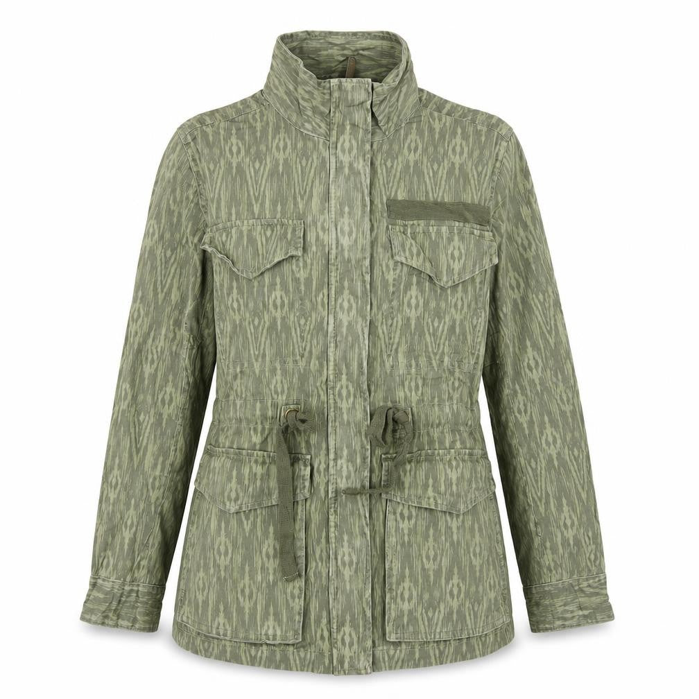 Marks and Spencer Women’s Green Military Jacket Size 12 Cotton