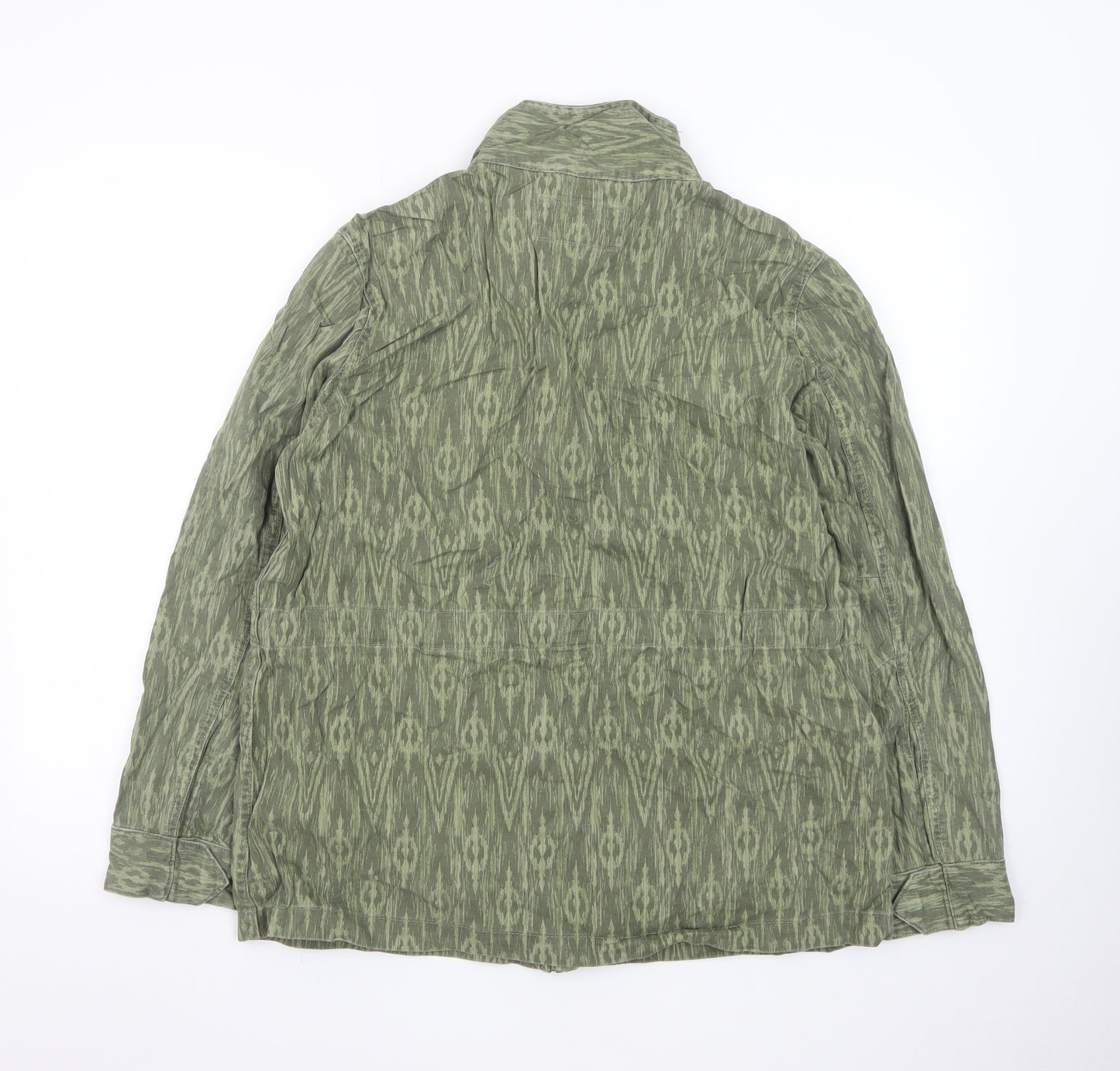 Marks and Spencer Women’s Green Military Jacket Size 12 Cotton