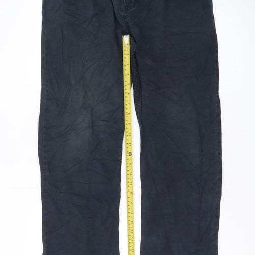 Marks and Spencer Blue Harbour Men's Dark Blue Straight Comfort Waist Jeans 34W 29L