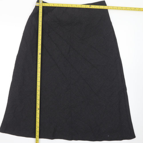 Marks and Spencer Women’s Black Wool Blend A-Line Skirt Size 16