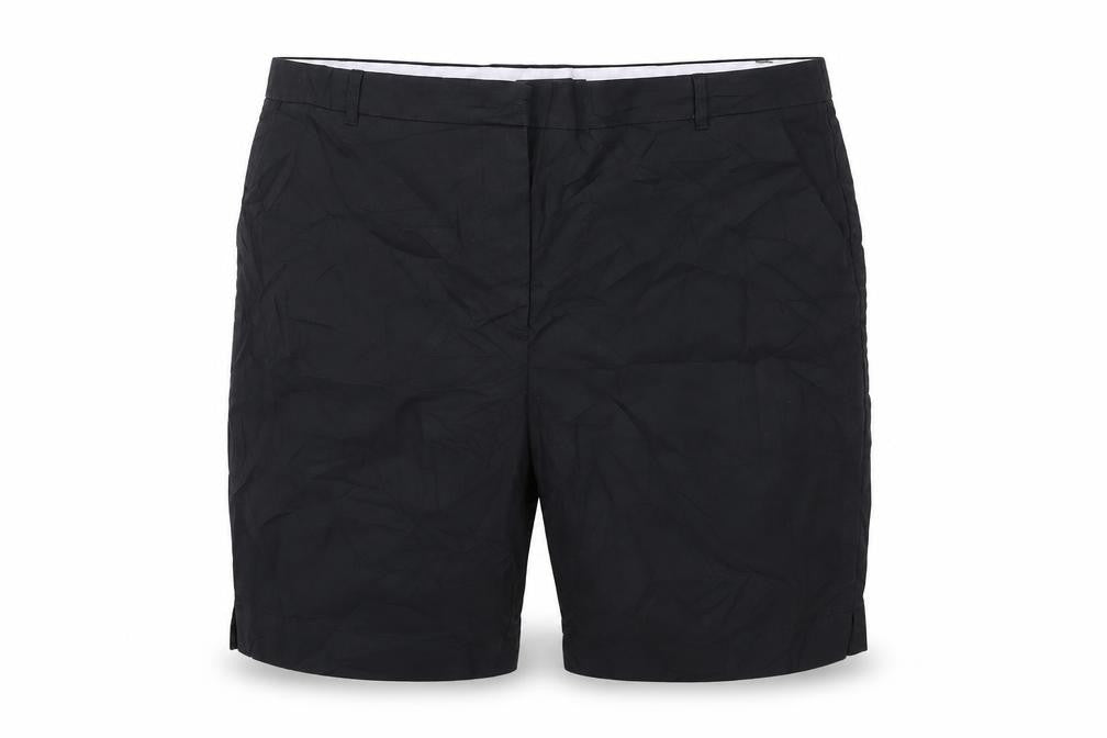 Front view of Marks & Spencer Men's Black Chino Shorts, size 20, Regular Fit