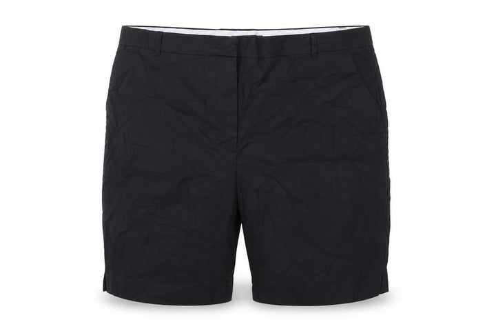 Front view of Marks & Spencer Men's Black Chino Shorts, size 20, Regular Fit