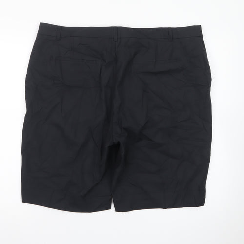 Marks and Spencer Men's Black Chino Shorts Size 20 Regular Fit