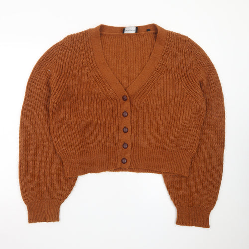 The Kooples Women's Brown Mohair Blend V-Neck Cardigan Size S