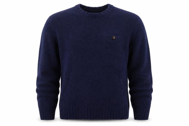 Ralph Lauren Mens Blue Wool Crew Neck Pullover Jumper L