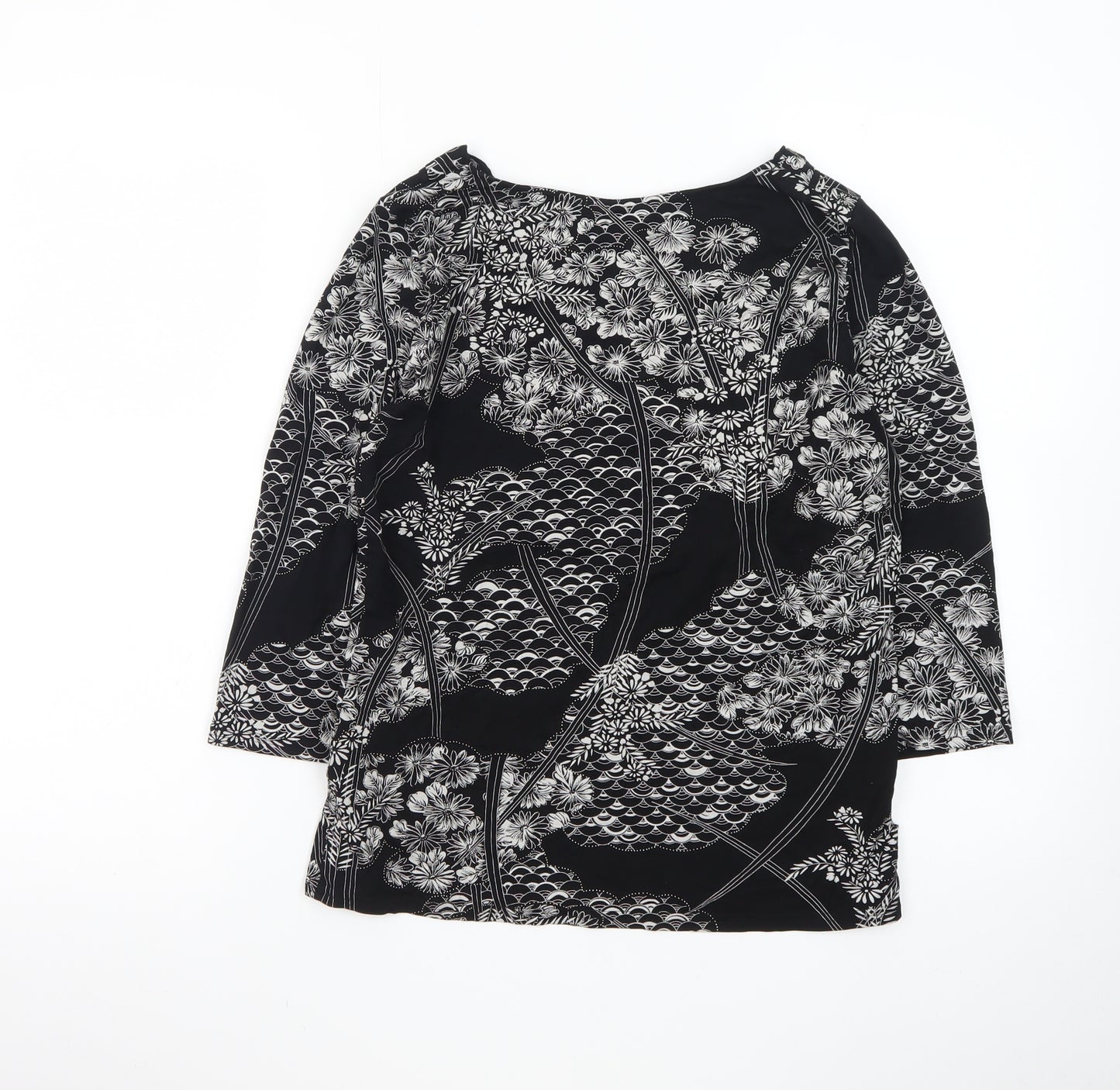 Marks and Spencer Women’s Black Floral Wrap Blouse UK 18